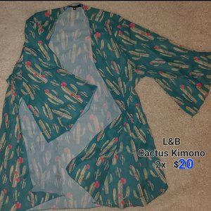L & B Cactus Kimono